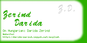 zerind darida business card
